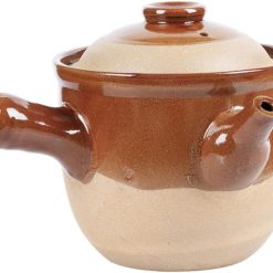 Traditional Chinese Medicine Casserole Retro Skillet Pottery Clay Chinese Medicine Pot Pitcher Teapot Stew Pot Ramen Gift,001,25x19cm (1 22×17.5cm)
