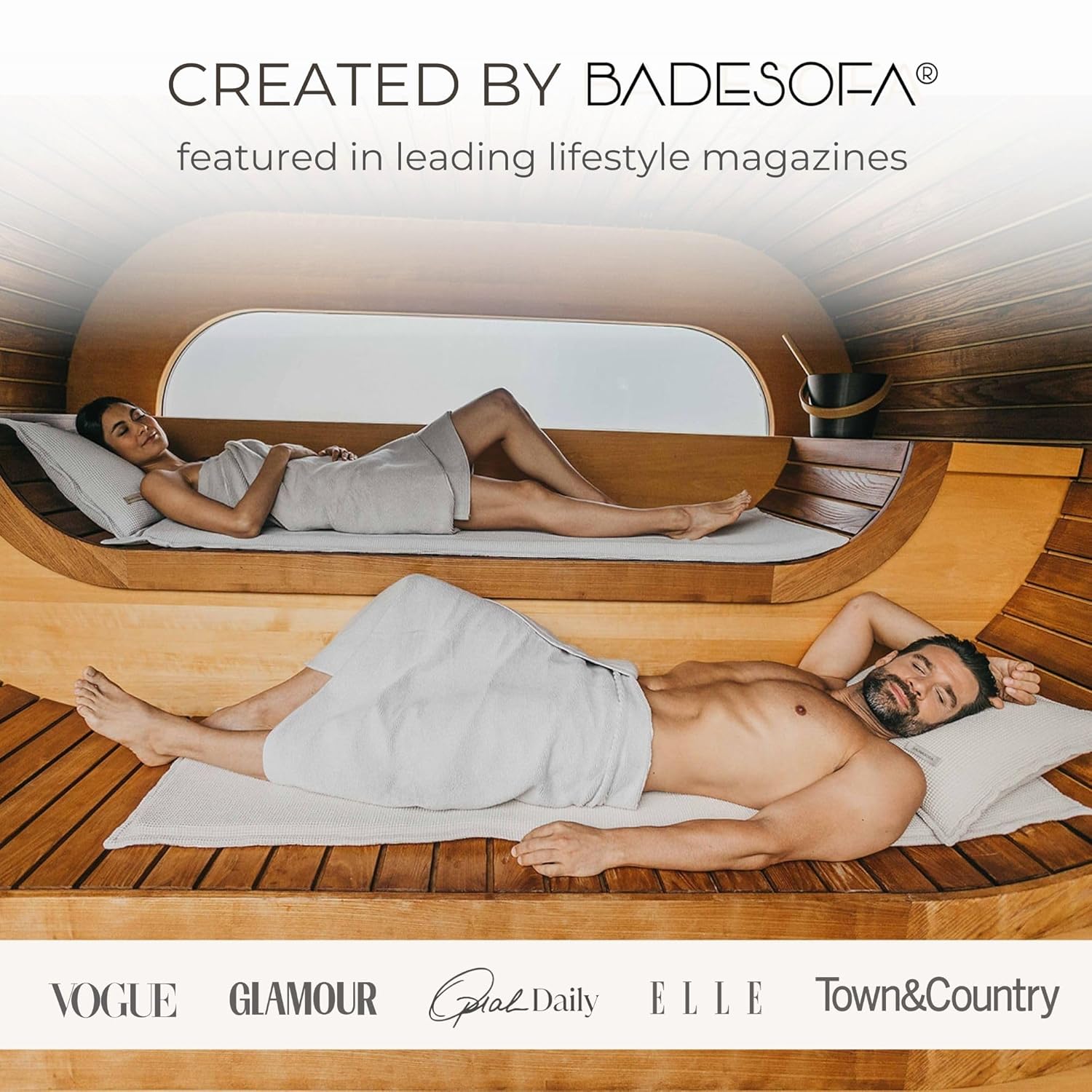 SAUNASOFA? Sauna Mat & Pillow Set ?C 2 Seater Sauna seat Cushion with Pillow ?C Heat-Resistant Sauna kit for Infrared & Finnish saunas in Grey - Image 9