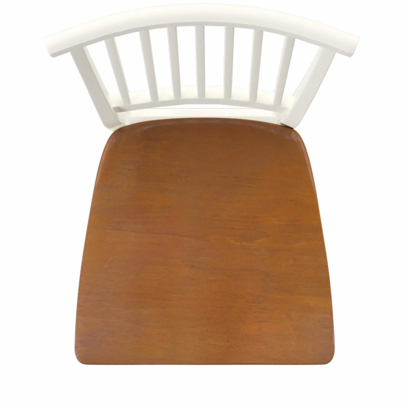 Homestyles Americana Traditional Wood Counter Stool in Antique White and Oak - Image 7