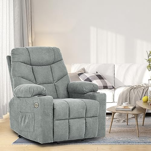 YITAHOME Power Lift Recliner Chair, Modern Fabric Recliner Chair with Massage and Heat, Spacious Seat, USB Ports, Cup Holders, Remote Control, Suitable for Living Room Dark Grey2 - Image 19