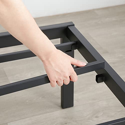 PrimaSleep 18 Inch Tall Heavy Duty Steel Slat Bed Frame/Anti-Slip Support/Easy Assembly Mattress Foundation/No Noise/No Box Spring Needed/Full/Black - Image 10