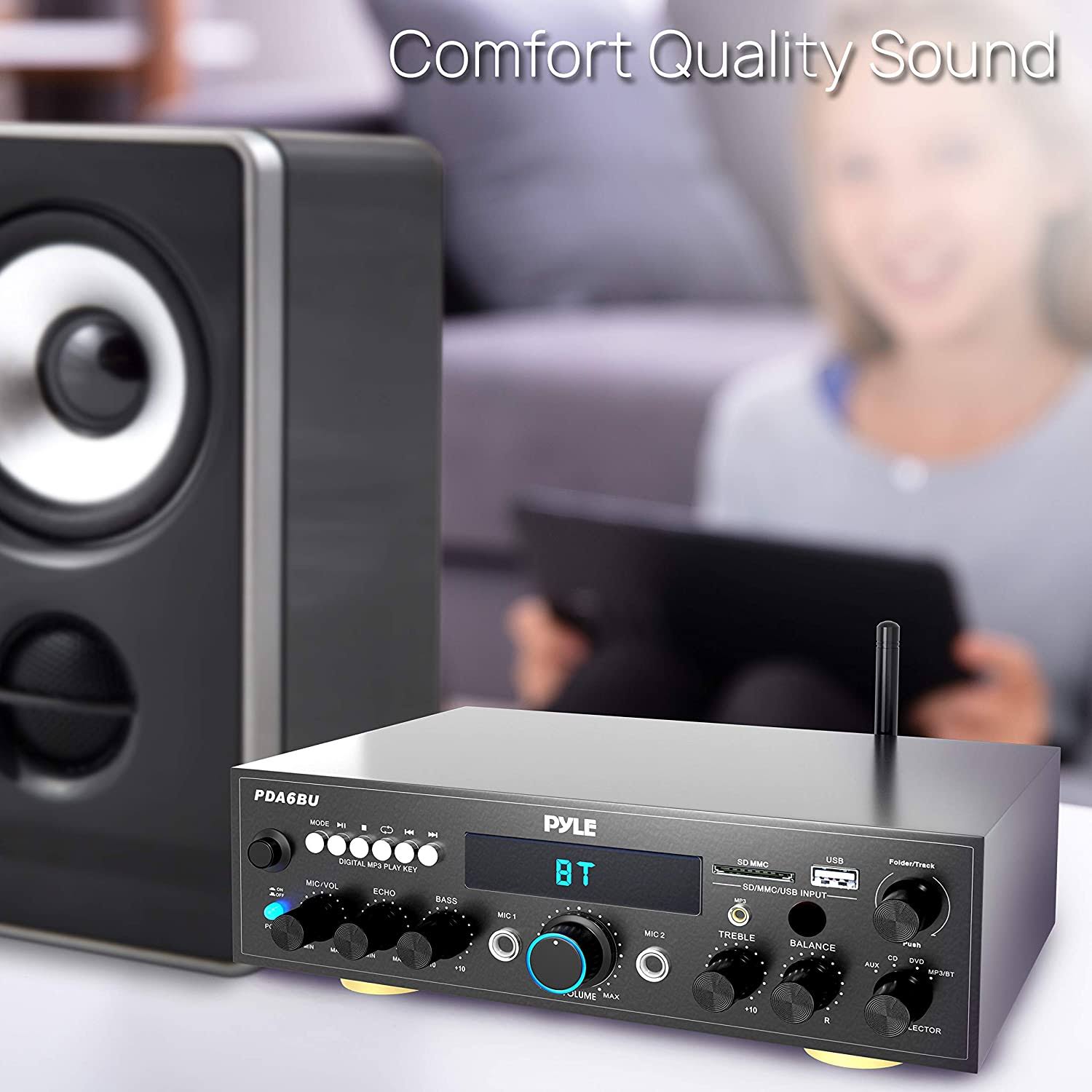 Pyle PDA6BU.5 Bluetooth Stereo Amplifier Receiver - Image 7