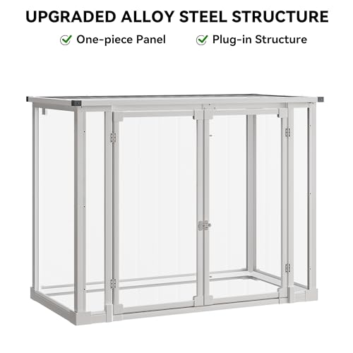 DWVO 5x3ft Resin Outdoor Storage Shed with Floor, Waterproof Lockable Storage Shed with Window, Plastic Outside Tool Storage for Garden, Backyard, Patio, Lawn, Gray - Image 23