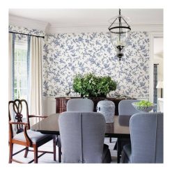 Alternative view of Brewster 2766-003519 Cassandra Navy Floral Trails Wallpaper