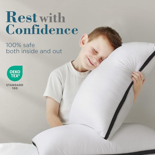 viewstar Bed Pillows King Size Set of 2, Hotel Quality, Down Alternative Big Pillow for Back, Stomach or Side Sleepers, Firm - Image 26