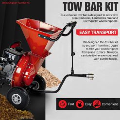 Alternative view of GreatCircleUSA Universal Wood Chipper Shredder Mulcher Tow Bar Kit PRO Heavy Duty Adjustable Accessory, Landworks, SuperHandy, Harbor Freight, Tazz & Earthquake (Wood Chipper NOT Included)