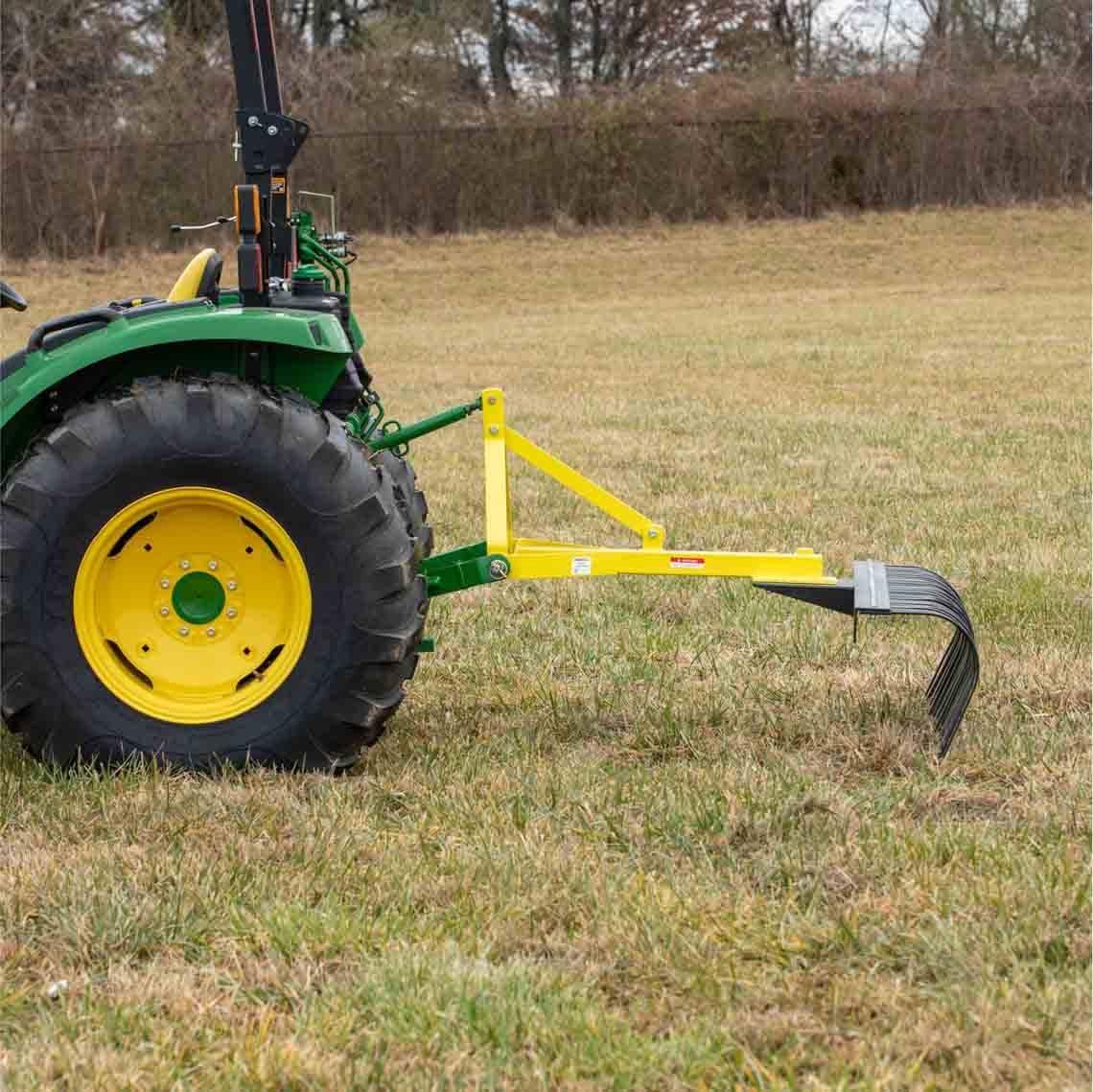 Titan Attachments 6 Landscape Rake for Compact Tractors, Quick Hitch Compatible - Image 4