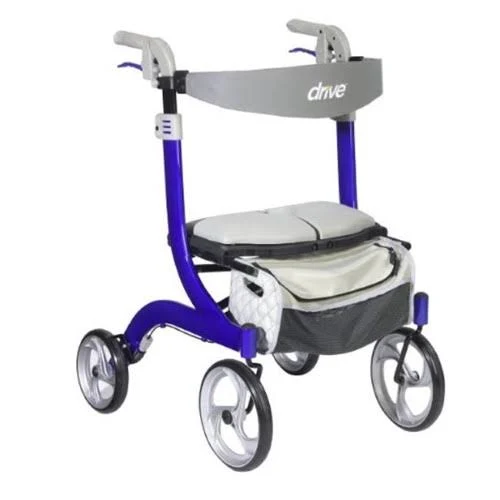 Drive Medical RTL10266BL-HS Nitro DLX Euro Style Walker Rollator, Sleek Blue