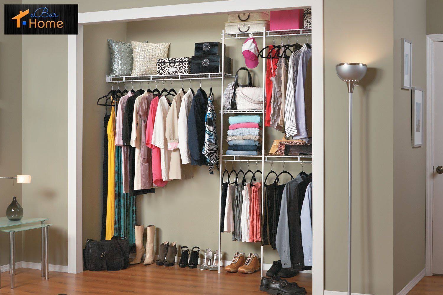 Closetmaid 1628 5ft. to 8 ft. Closet Organizer Kit White - Image 2