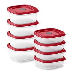 Alternative view of Rubbermaid 16-Piece Food Storage Containers with Lids Bundle (Red)