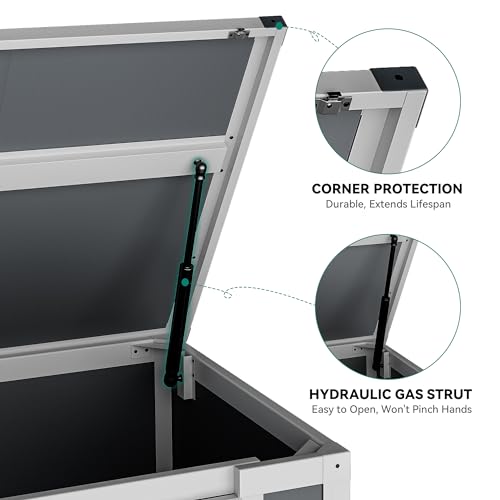 DWVO 5x3ft Resin Outdoor Storage Shed with Floor, Waterproof Lockable Storage Shed with Window, Plastic Outside Tool Storage for Garden, Backyard, Patio, Lawn, Gray - Image 22