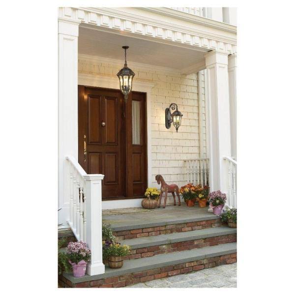 Feiss OL6002WAL Baton Rouge 3-Light Wall Lantern, Walnut - Image 2