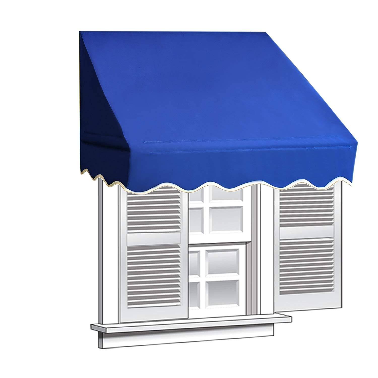 Aleko 8 x 2 ft. Window / Door Awning Canopy Blue - Image 6