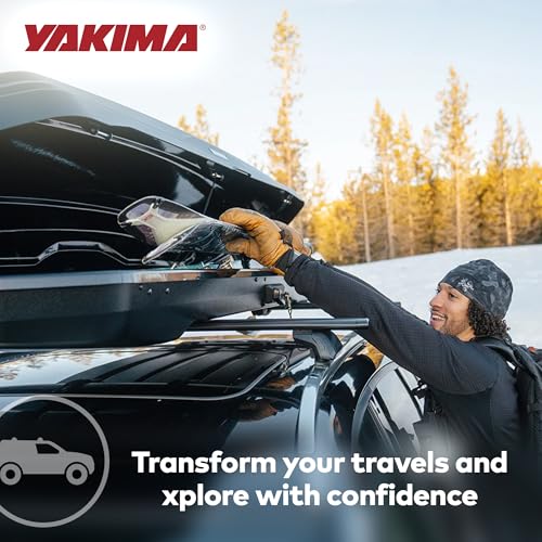 Yakima Roof Cargo Carrier, Vehicle Rooftop Hard Shell Travel Storage Box with SKS Lock, SkyBox NX XL, 18 Cubic Feet, Black - Image 9