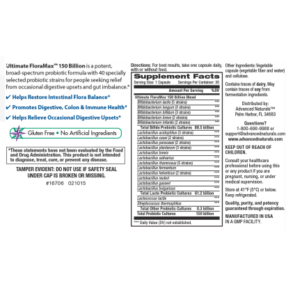 Advanced Naturals Ultimate FloraMax 150 Billion 30 - Image 5