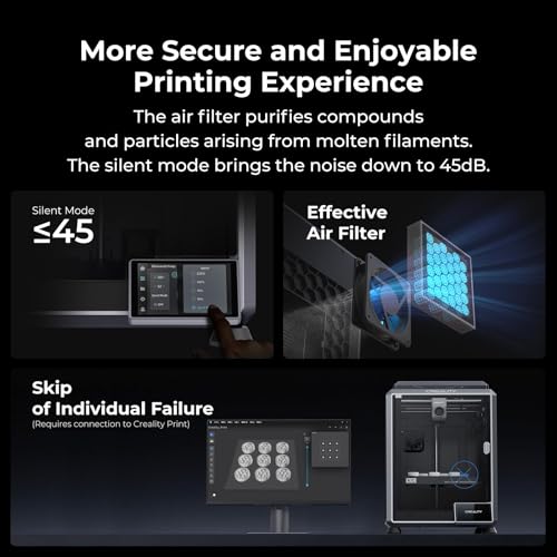 Creality K1C 3D Printer, 600mm/s High-Speed Auto Leveling Clog-Free Robust Direct Extruder K1 SE Upgraded 3D Printer with AI Camera 300??C Printing Silent Mode Support Carbon Fiber Filaments - Image 18