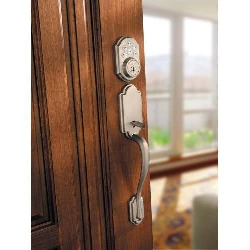 Kwikset 909 SmartCode Electronic Deadbolt Featuring SmartKey in Satin Nickel - Image 2
