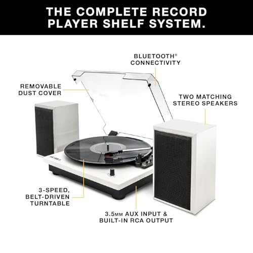 Victrola The Quincy 6-in-1 Bluetooth Record Player & Multimedia Center with Built-in Speakers ?C 3-Speed Turntable, CD & Cassette Player, AM/FM Radio, Wireless Music Streaming (Natural) - Image 14