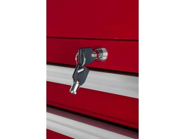 Westward 15-1/2×22 Side Cabinet, 7 Drawers, Red, 32H864 - Image 4