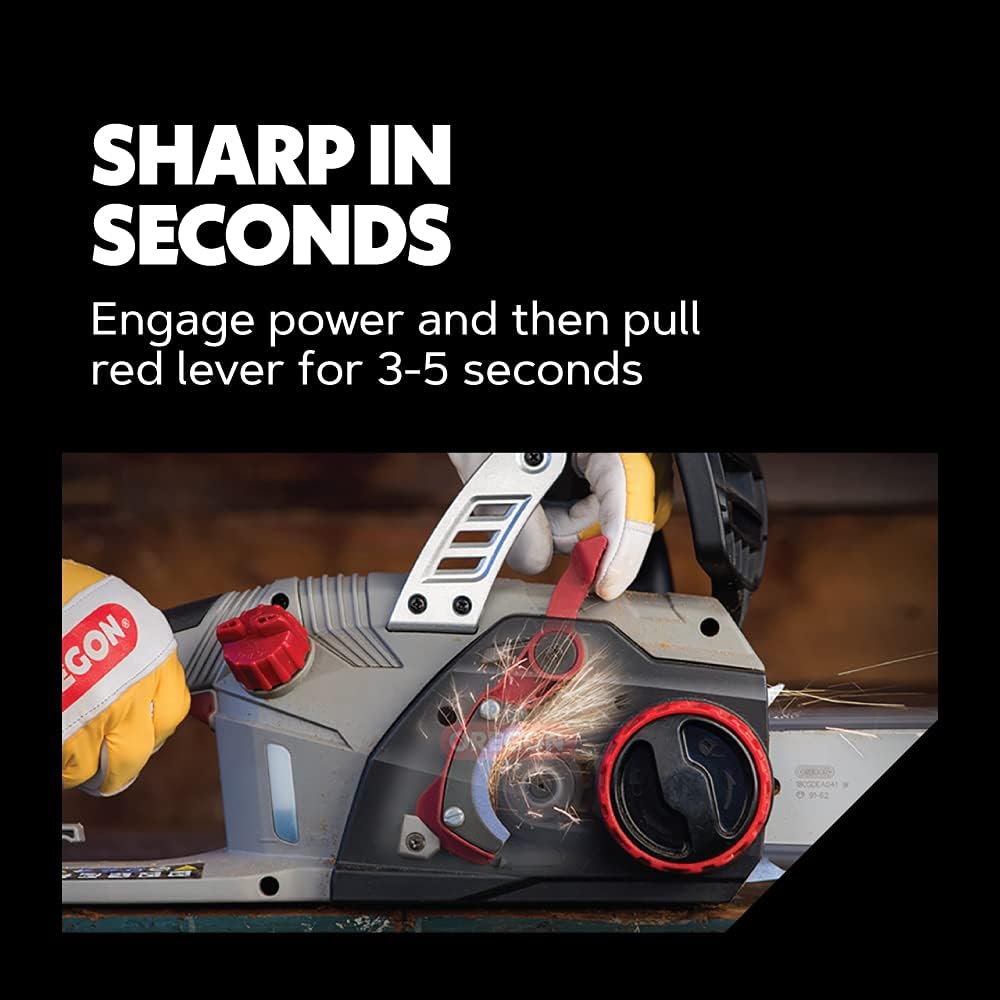 Oregon CS1500 18-inch 15 Amp Self-Sharpening Corded Electric Chainsaw, with Integrated Self-Sharpening System (PowerSharp), 2-Year Warranty, 120V, Grey, Black - Image 7