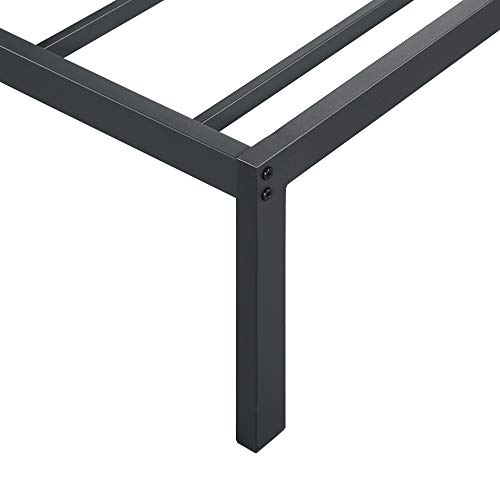 PrimaSleep 18 Inch Tall Heavy Duty Steel Slat Bed Frame/Anti-Slip Support/Easy Assembly Mattress Foundation/No Noise/No Box Spring Needed/Full/Black - Image 23