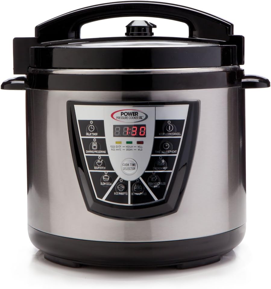 Power Pressure Cooker XL XL 10-Quart Electric Pressure, Slow, Rice Cooker, Steamer & More, 7 One-Touch Programs, Silver - Image 5