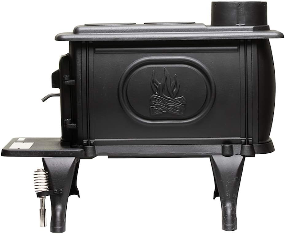 US Stove US1269E 900 Sq. Ft. Log Wood Cast Iron Stove, Black - Image 3