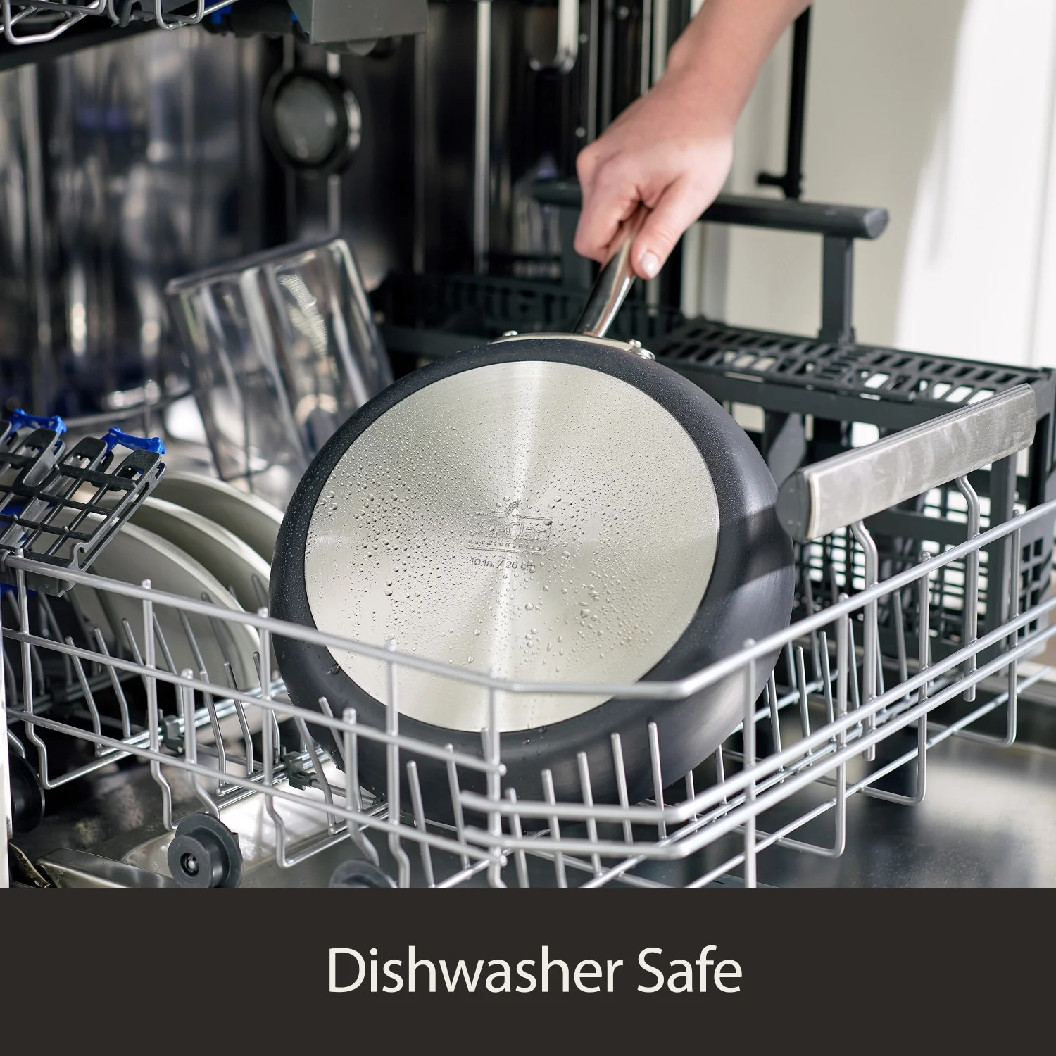 All-Clad E7853364 HA1 Hard Anodized Nonstick Dishwasher Safe PFOA Free Saute Pan Cookware, 4-Quart, Black - Image 6