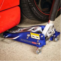 Alternative view of Jack Floor 1.5 Ton 3000 Lb Car Lift Low Profile Rapid Pump Lift Aluminum Racing Car-Blue