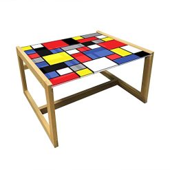 Ambesonne Cinco de Mayo Coffee Table, Monochrome Vintage Engraved Style Tiger Head in Mexican Fiesta Hat, Acrylic Glass Center Table with Wooden Frame for Offices Dorms, Small, Dark Grey Charcoal