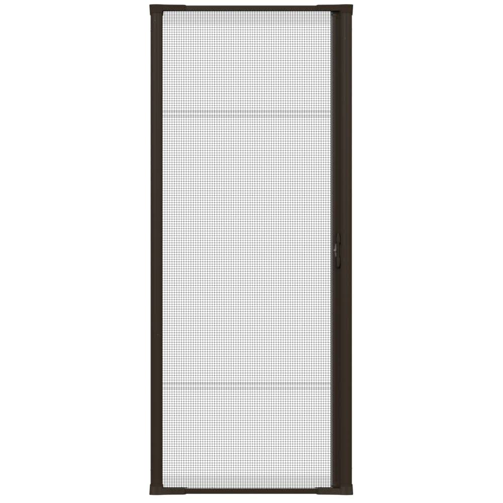 Larson Brisa 36-in x 96-in Brown Aluminum Frame Retractable Screen Door | 77210481
