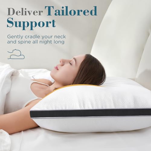 viewstar Bed Pillows King Size Set of 2, Hotel Quality, Down Alternative Big Pillow for Back, Stomach or Side Sleepers, Firm - Image 23