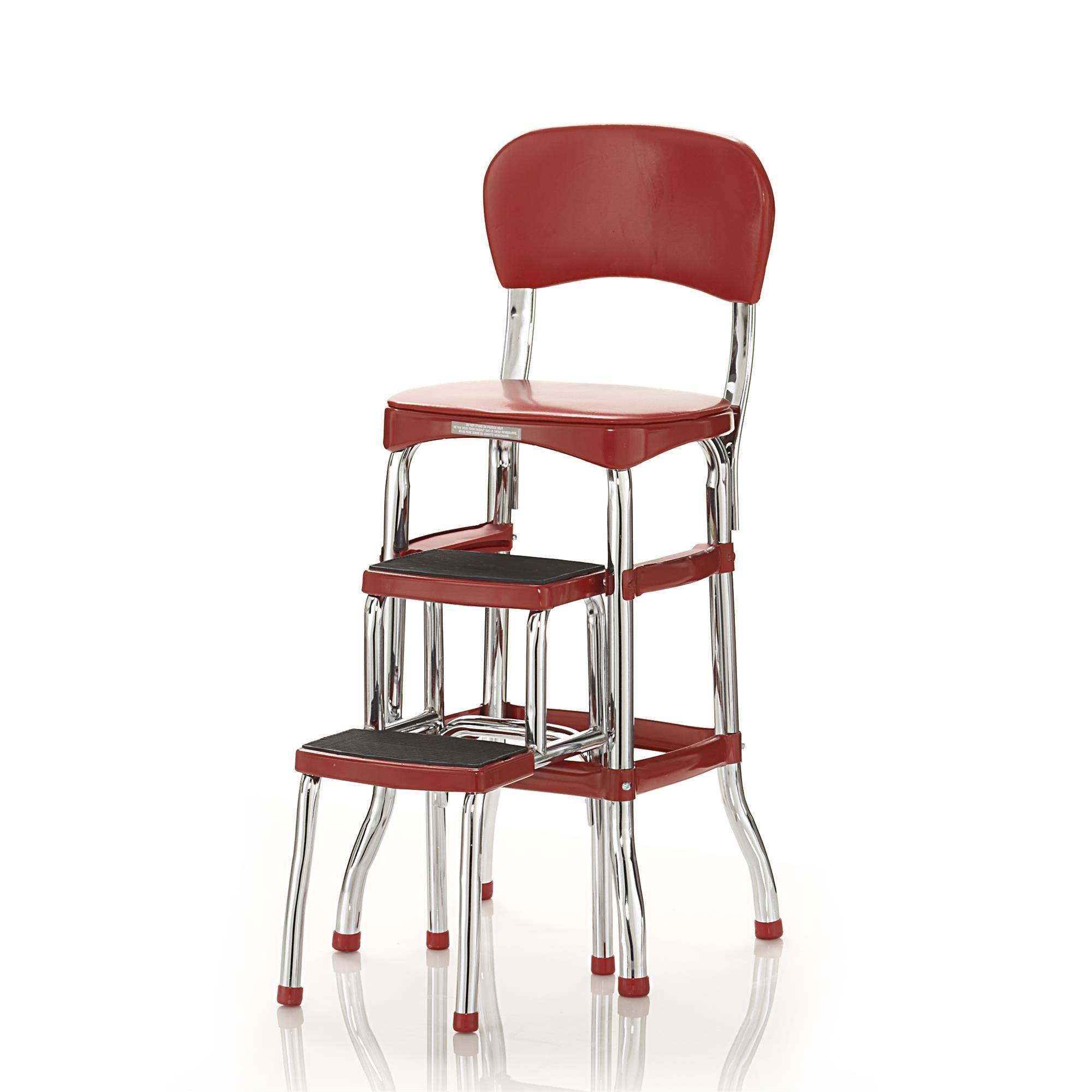Cosco Red Retro Counter Chair / Step Stool - Image 6
