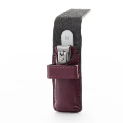 Alternative view of GERMANIKURE Nail clipper and Glass Nail File Set in Purple Leather Case – Made in Solingen Germany of FINOX Stainless Steel, Glass Nail Care Supplies Made in Czech Republic