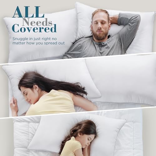 viewstar Bed Pillows King Size Set of 2, Hotel Quality, Down Alternative Big Pillow for Back, Stomach or Side Sleepers, Firm - Image 41