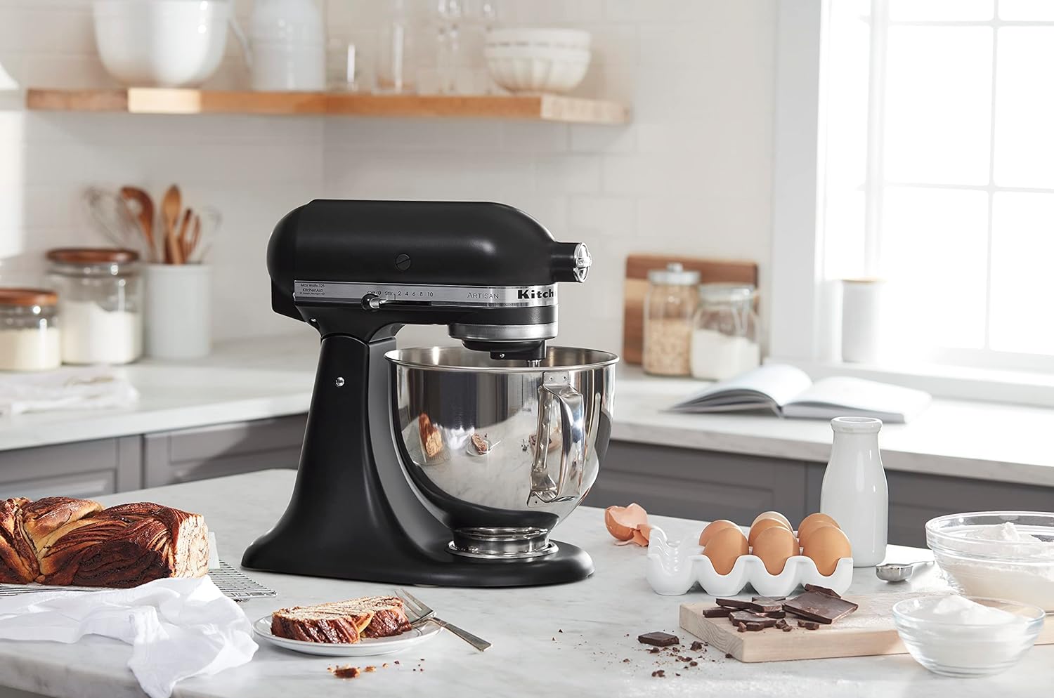 KitchenAid Artisan Series 5 Quart Tilt Head Stand Mixer with Pouring Shield KSM150PS, Cast Iron - Image 82