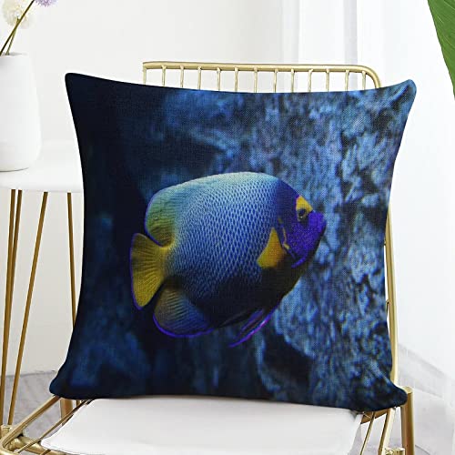 Cushion Pillow Cover Ocean Sea Starfish Zippered Pillow Cover Underwater Sea World Fish Nautical Ocean Throw Pillow Covers 18×18 Pillows for Couch Sofa Patio Furniture Home Decor - Image 7