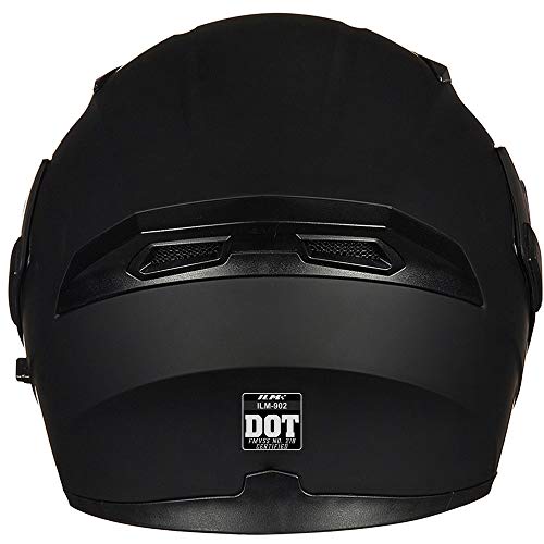 ILM Motorcycle Dual Visor Flip up Modular Full Face Helmet DOT 6 Colors Model 902 - Image 38