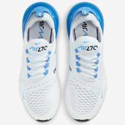 Alternative view of Nike Air Max 270 Women’s Shoes (AH6789-118, White/Black/University Blue) Size 10.5