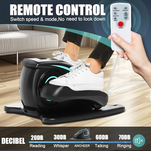 ANCHEER Under Desk Elliptical Machine – Quiet Pedal Exerciser for Seniors, Office & Home, Low-Impact Seated Leg Workout Equipment, Smart LCD Display, Remote Control - Image 15