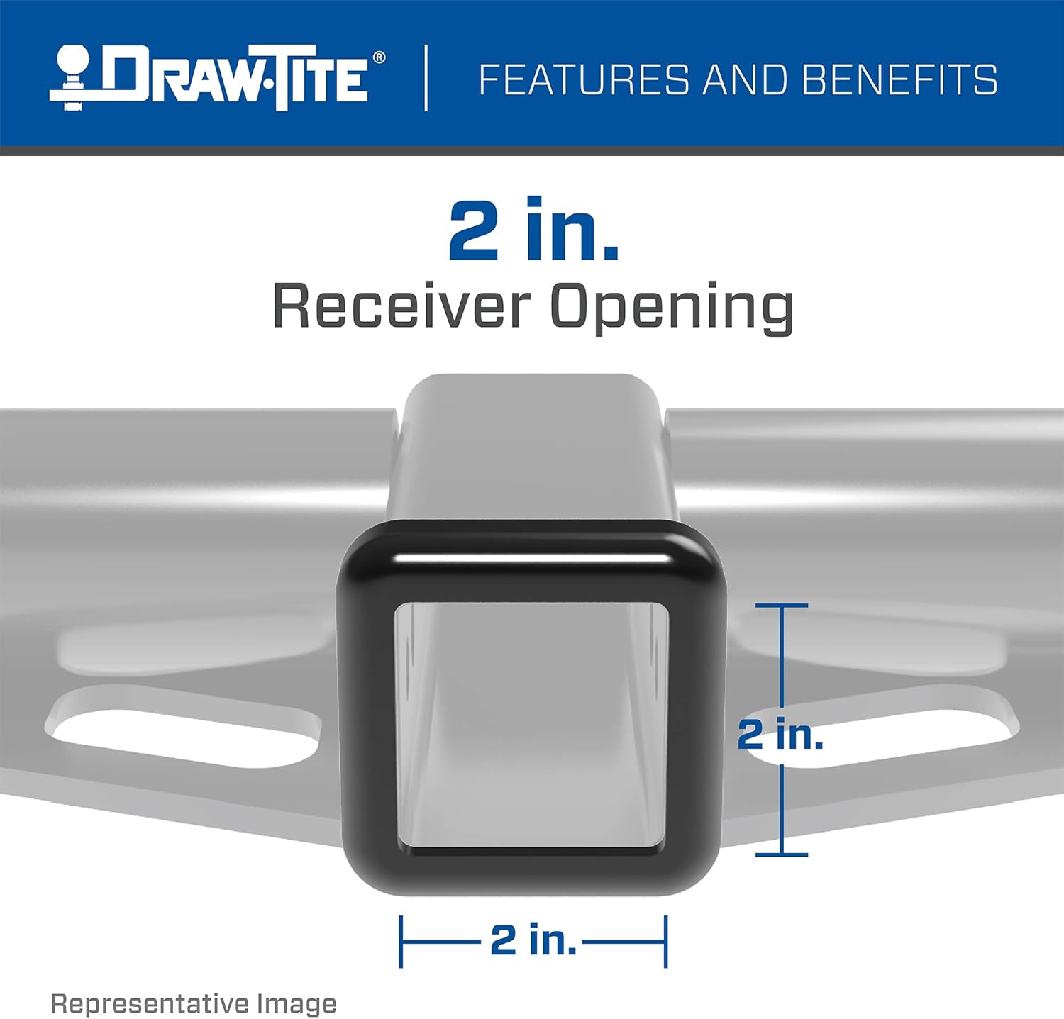 Draw-Tite 76016 Class 4 Trailer Hitch, 2 Inch Receiver, Black, Compatible with 2014-2018 Chevrolet Silverado 1500, 2014-2018 GMC Sierra 1500 - Image 4