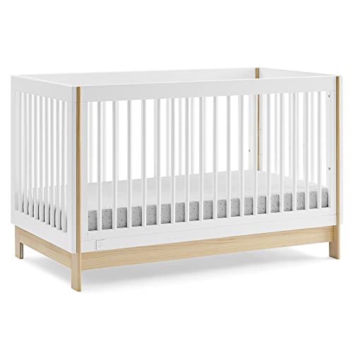 GAP babyGap Tate 4-in-1 Convertible Crib – Greenguard Gold Certified, Bianca White/Natural - Image 6