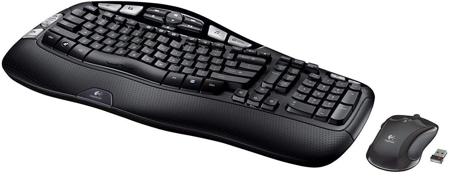 Logitech MK550 Wireless Wave K350 Keyboard and Mouse Combo ?? Includes Keyboard and Mouse, Long Battery Life, Ergonomic Wave Design with Wireless Mouse (with Mouse) - Image 2