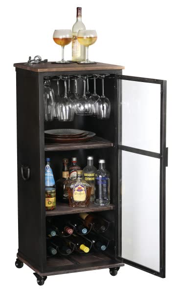 Howard Miller 547915 Brayton Wine & Bar Cabinet Door Organizer Trays, Brown, Small - Image 2