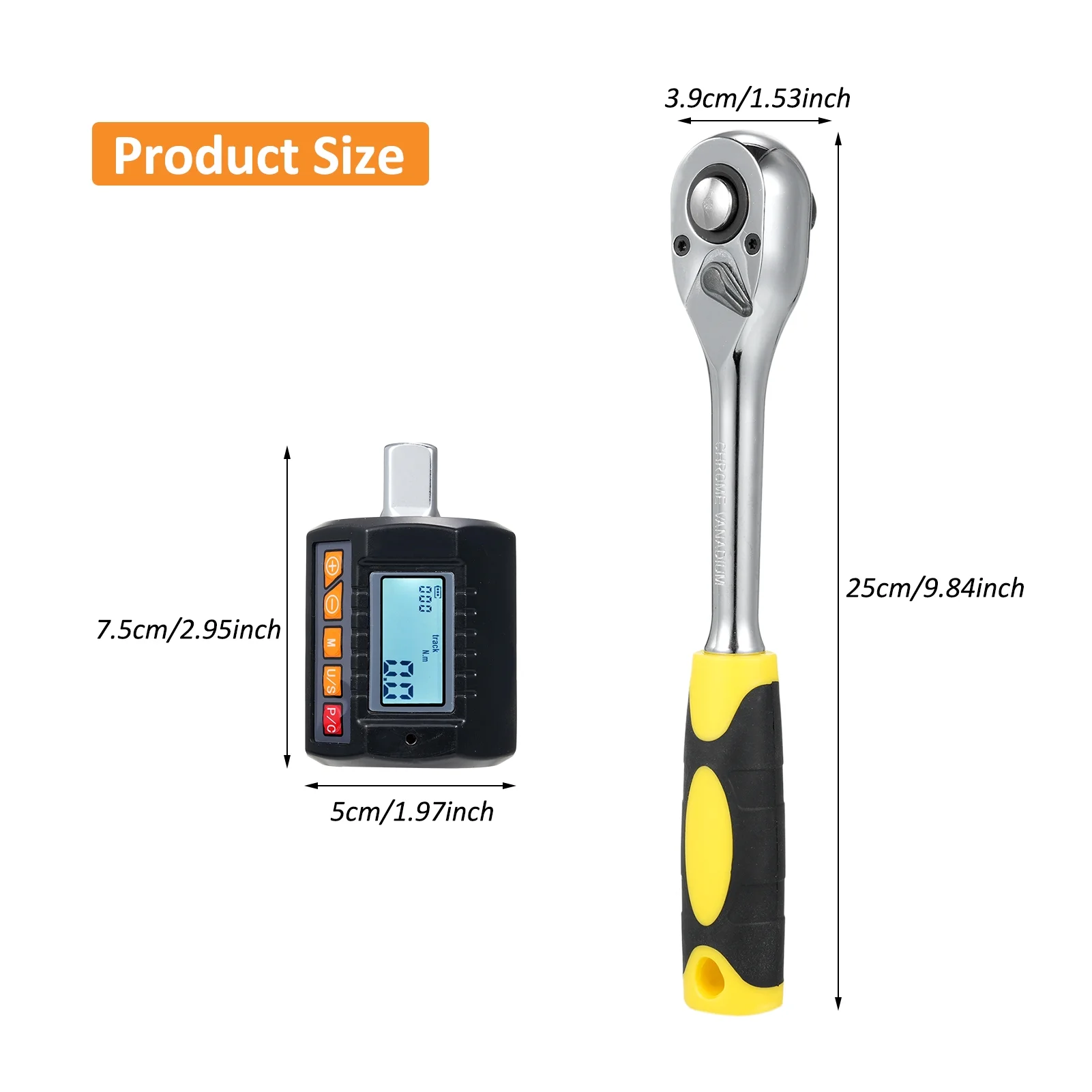 Dcenta ENT 30 Digital Torque Meter Set, 1/2” Drive Torque Gauge with Ratchet Wrench, High Accuracy and Four Torque Units for Wide Applications Perfect for Precision Assembly - Image 2