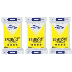 Diamond Crystal Bright & Soft Water Softener Salt Pellets, 40 lb. Bag-3-Pack