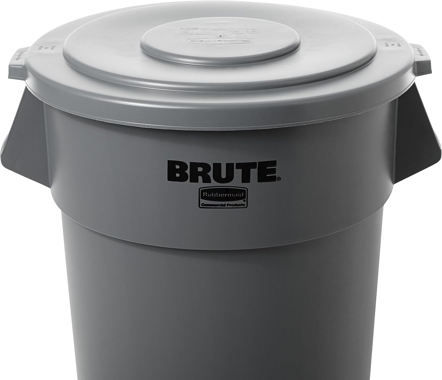 Rubbermaid Commercial FG265400GRAY BRUTE Heavy-Duty Round Waste/Utility Container, 55-gallon Lid ONLY, Gray - Image 3