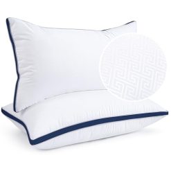 viewstar Bed Pillows King Size Set of 2, Hotel Quality, Down Alternative Big Pillow for Back, Stomach or Side Sleepers, Firm