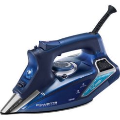 Rowenta DW9280 Steam Force Steam Iron with 400-Hole Stainless Steel Soleplate, 1800-Watt, Blue