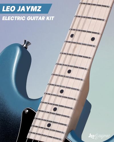Leo Jaymz 39 Full Size ST Style Electric Guitar Starter Kit with SSH Pickup, 5W Portable Amp, Tuner, Gig Bag, Strap & Accessories (Violet Ocean) - Image 70